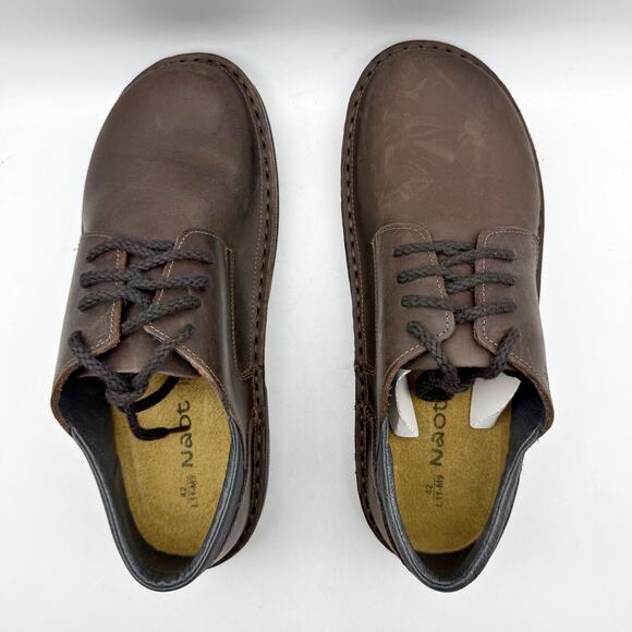 Naot Mens Denali Oxford Shoes EU 42 US 9 Brown Leather Lace Up NIB main image 7